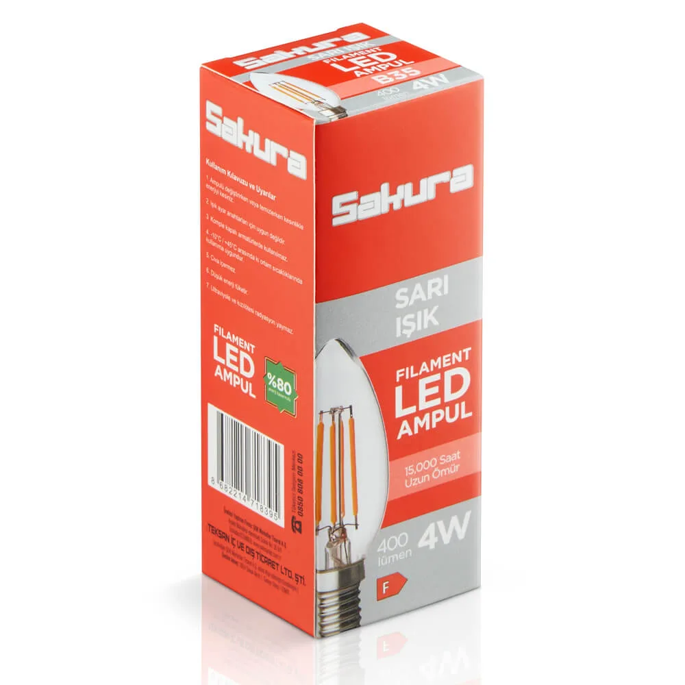 Sakura 4w E14 Filament Led Ampul