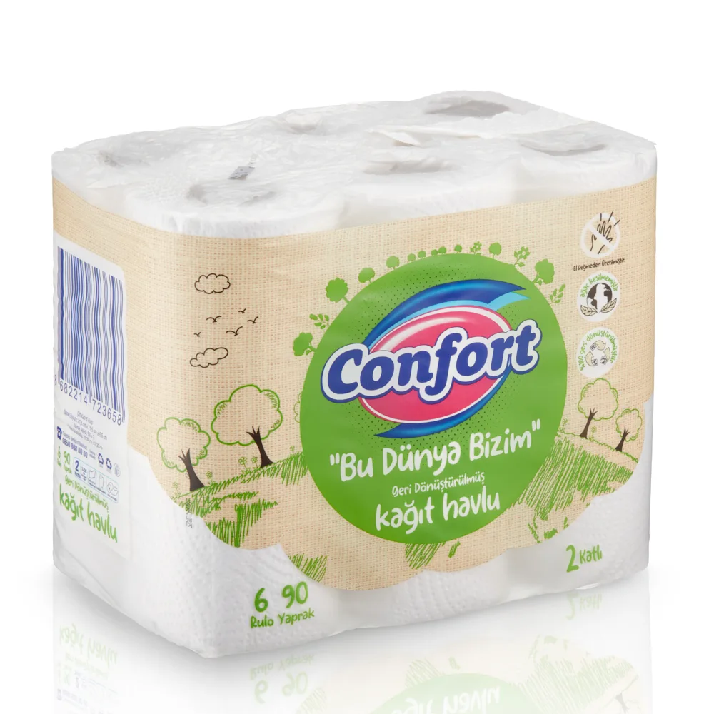 Confort Geri Dönüşüm Kağıt Havlu 6'lı