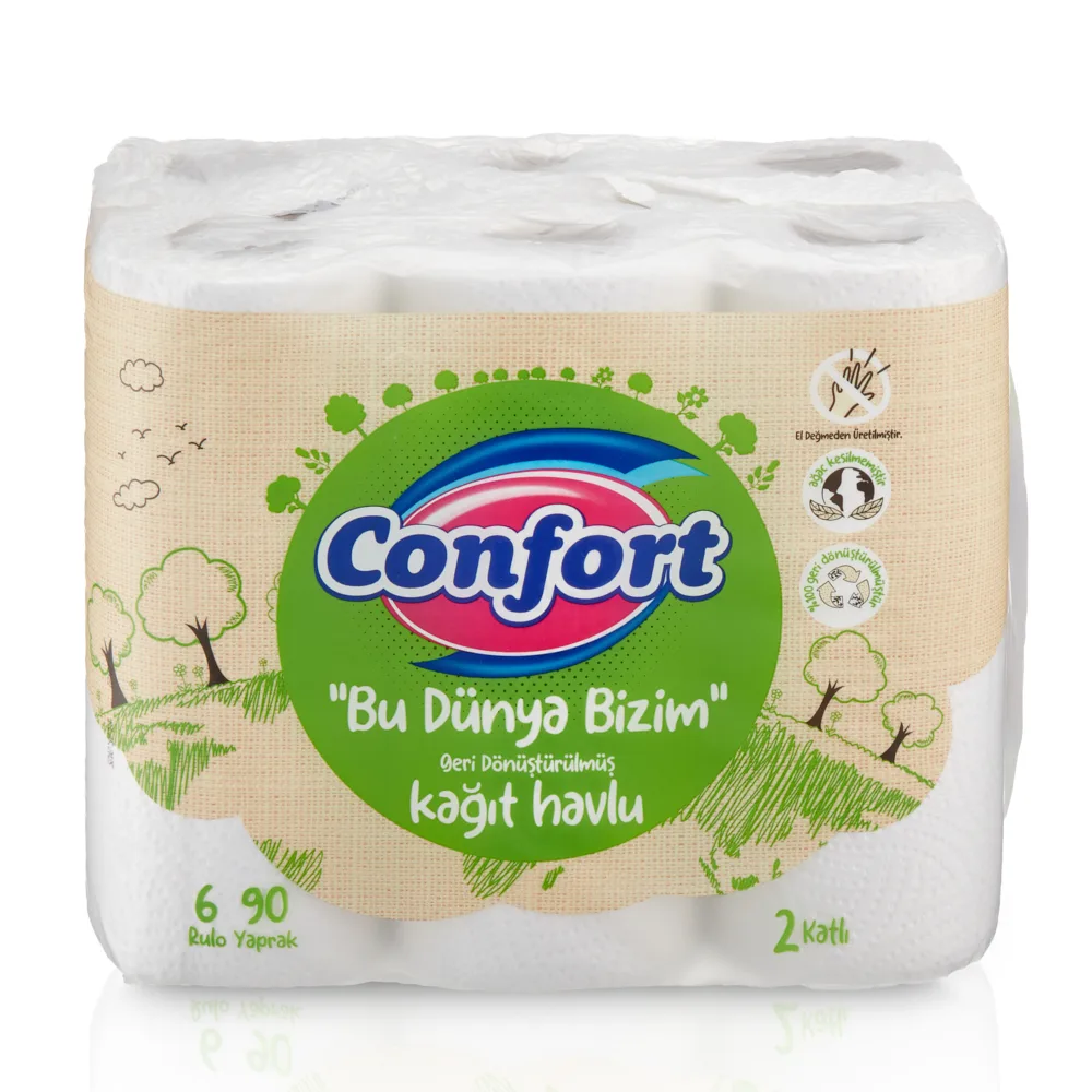 Confort Geri Dönüşüm Kağıt Havlu 6'lı
