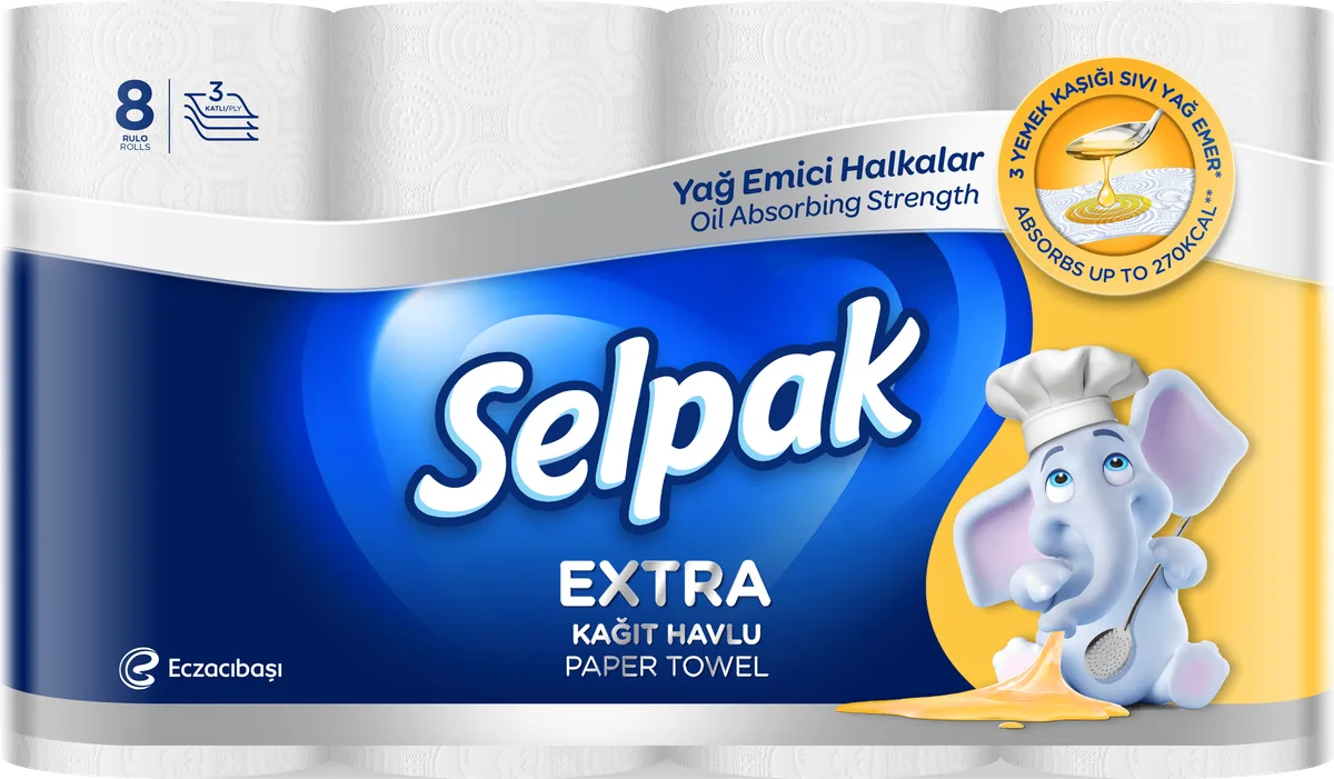 Selpak Extra Kağıt Havlu 8'li
