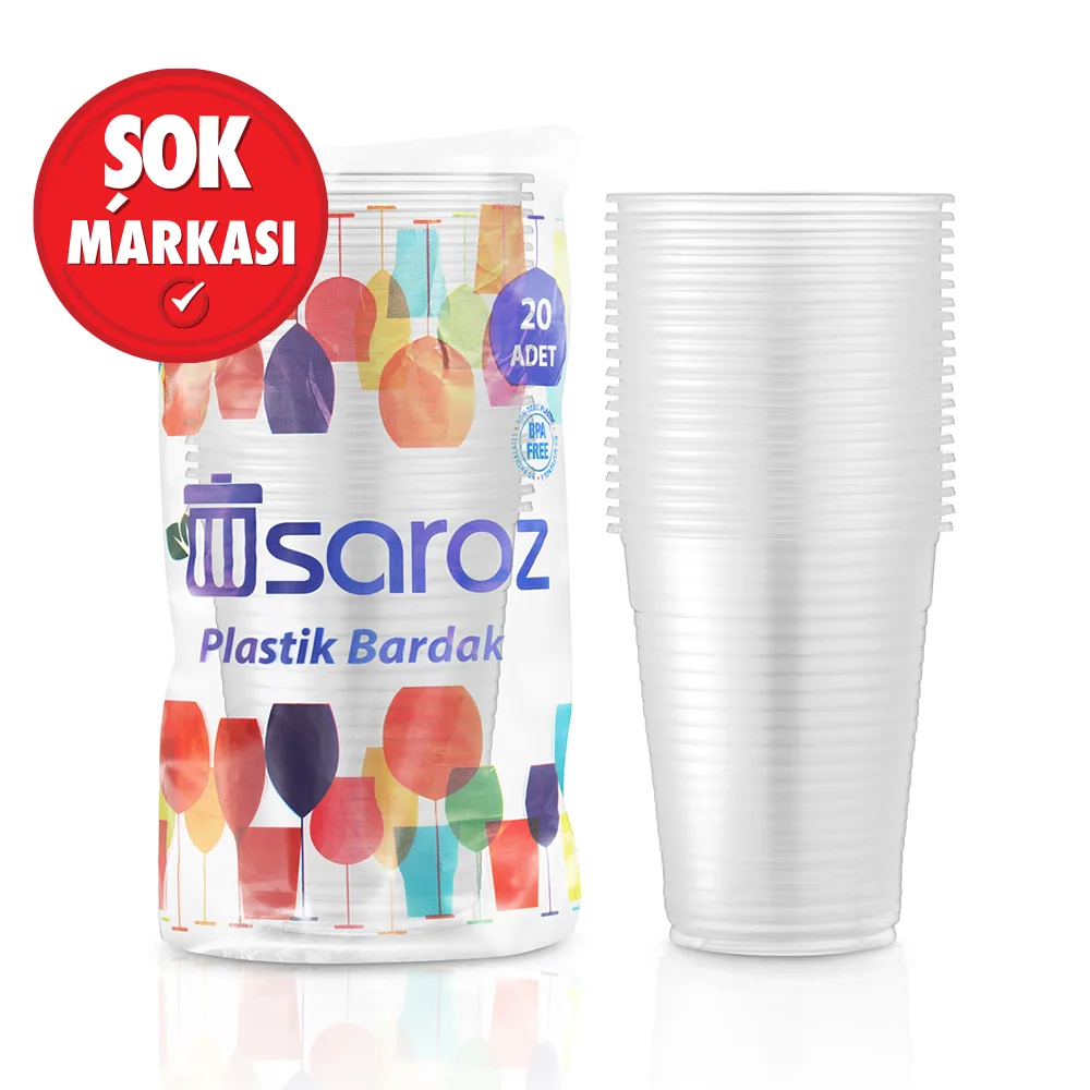 Saroz Plastik Bardak 180 Cc 20'li