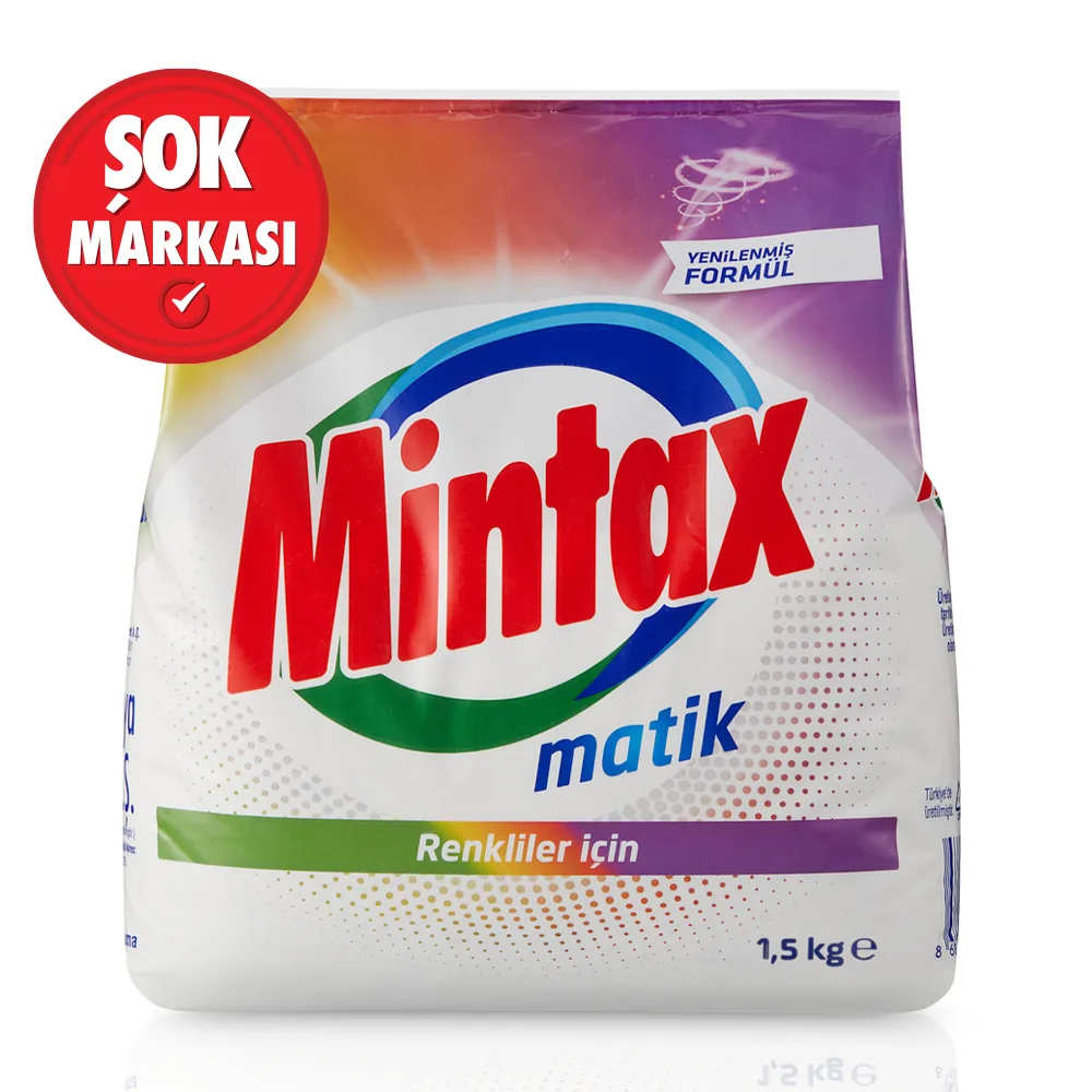 Mintax Matik Renkliler İçin Toz Deterjan 1.5 Kg
