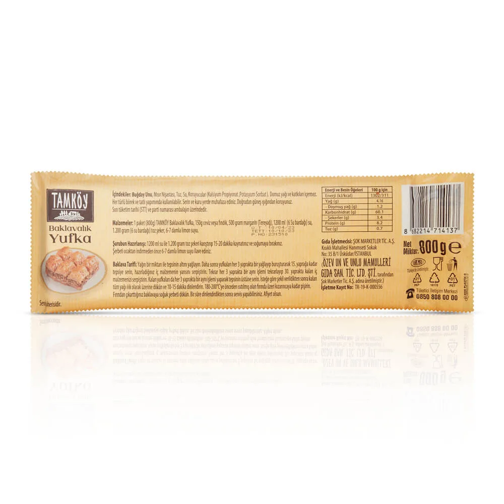 Tamköy Baklavalık Yufka 800 g