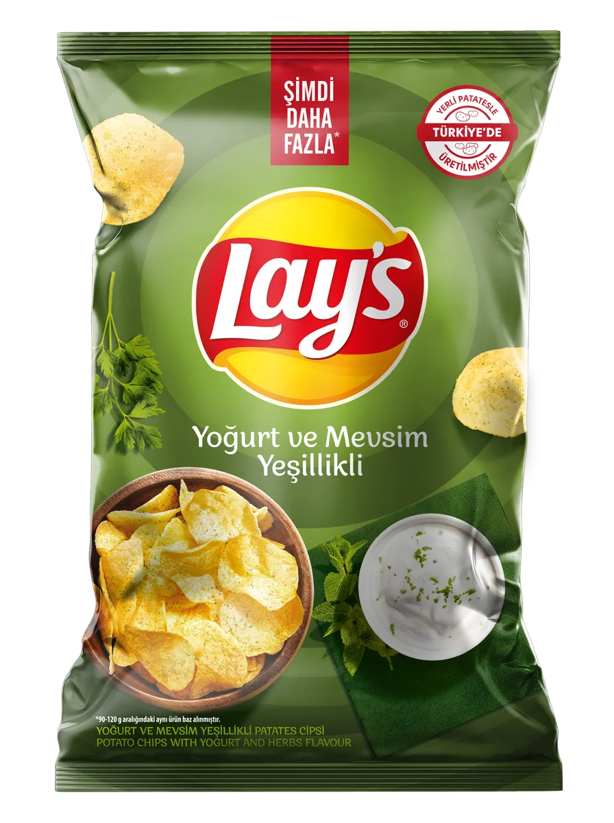 Lay's Yoğurt Mevsim Yeşillikli Patates Cipsi 125 g