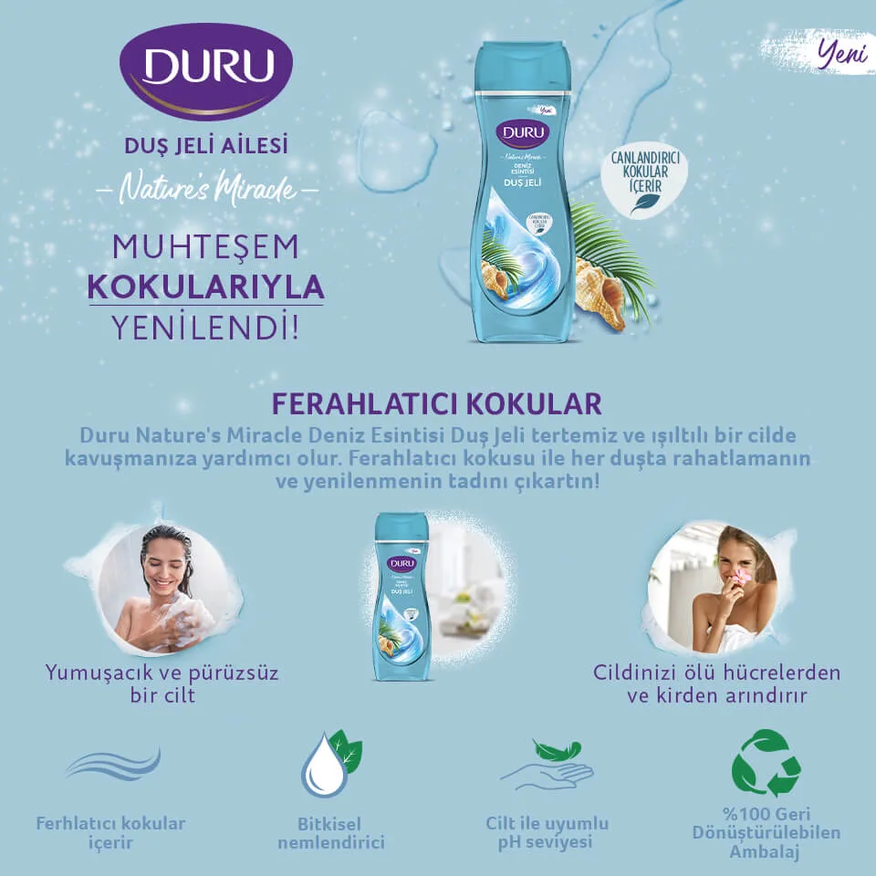 Duru Duş Jeli Deniz Esintisi 450 ml