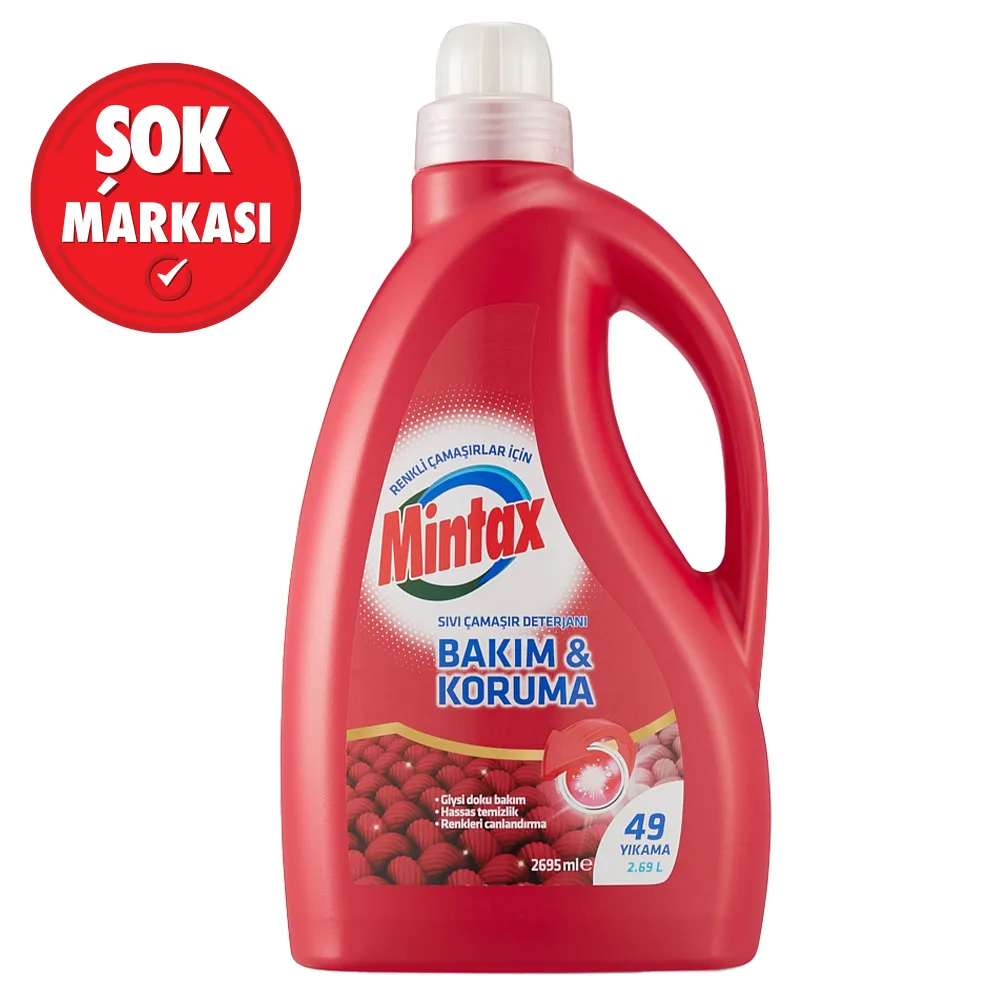 Mintax Sıvı Bakım Deterjanı Renkliler 2695 ml