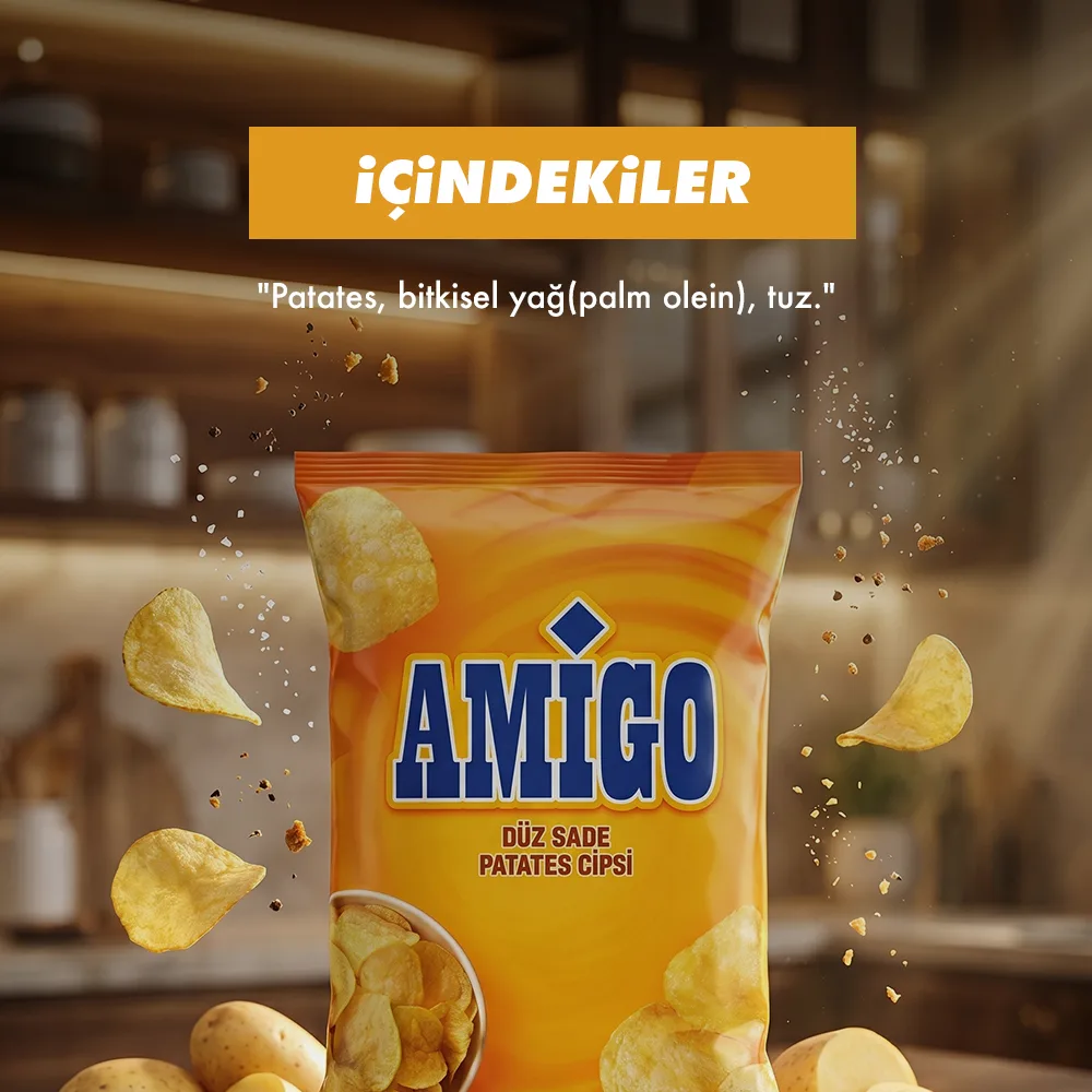 Amigo Düz Sade Patates Cipsi 150 g