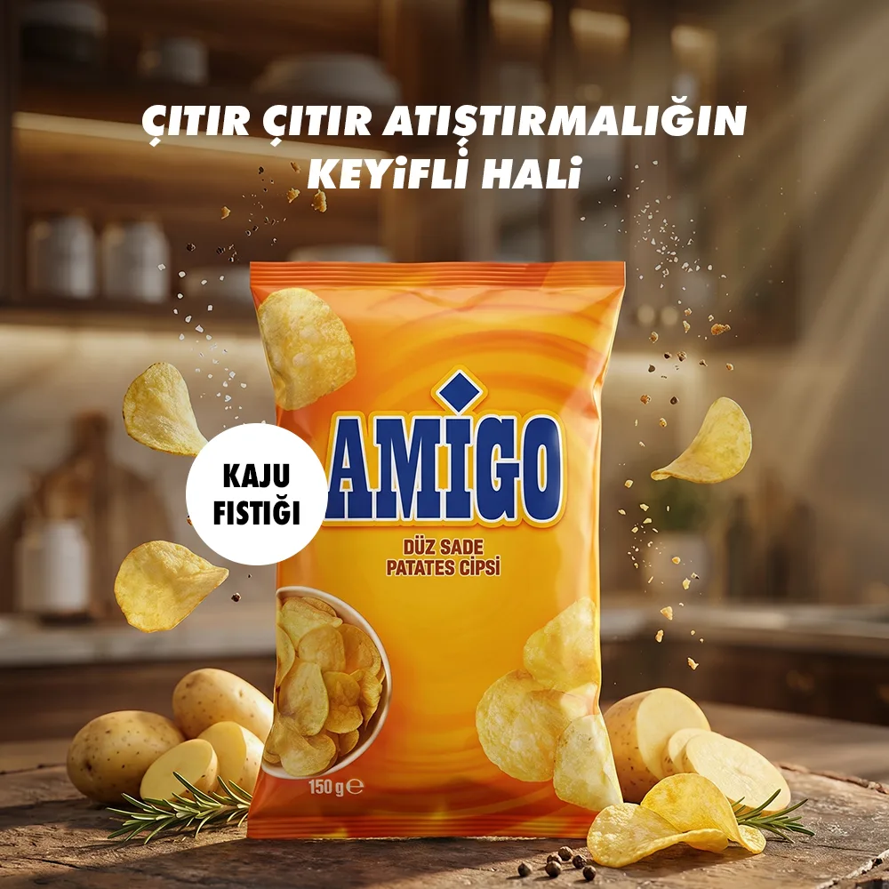 Amigo Düz Sade Patates Cipsi 150 g