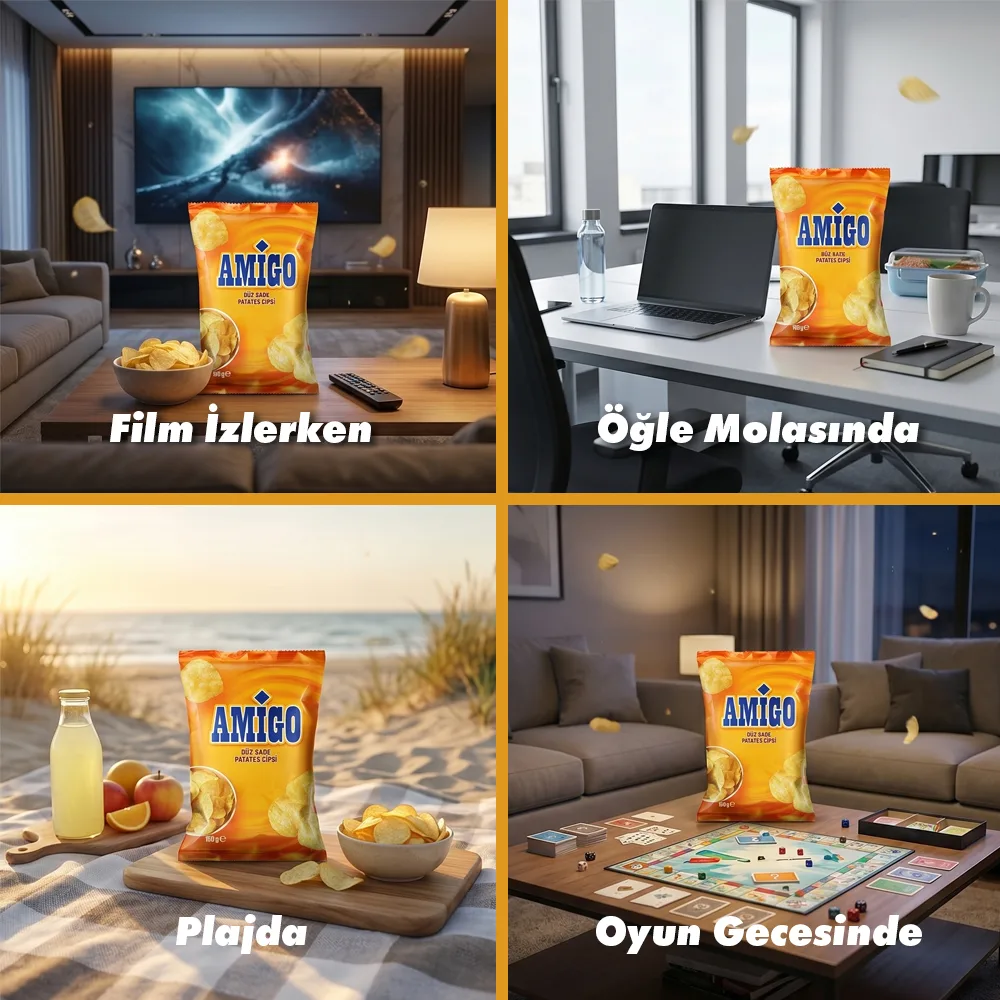 Amigo Düz Sade Patates Cipsi 150 g