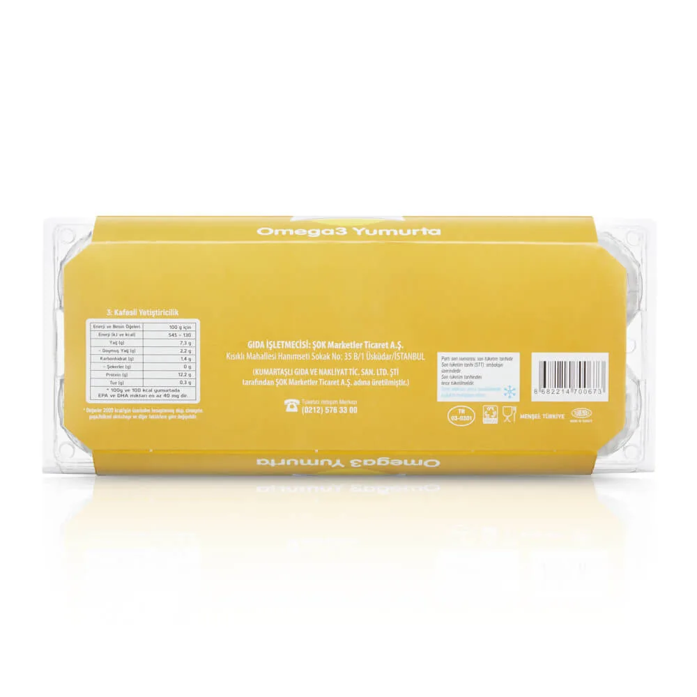 Anadolu Çiftliği Omega 3 M 10'lu (53-62 Gr)
