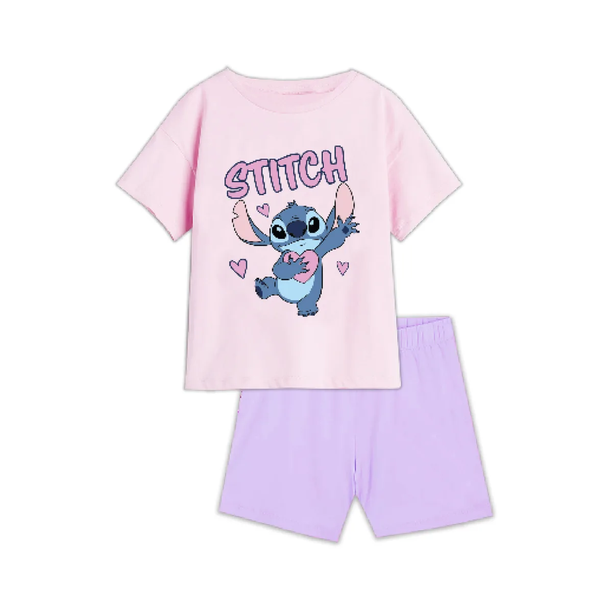 Stitch Lisanslı Çocuk Şortlu Takım 4-5 Yaş
