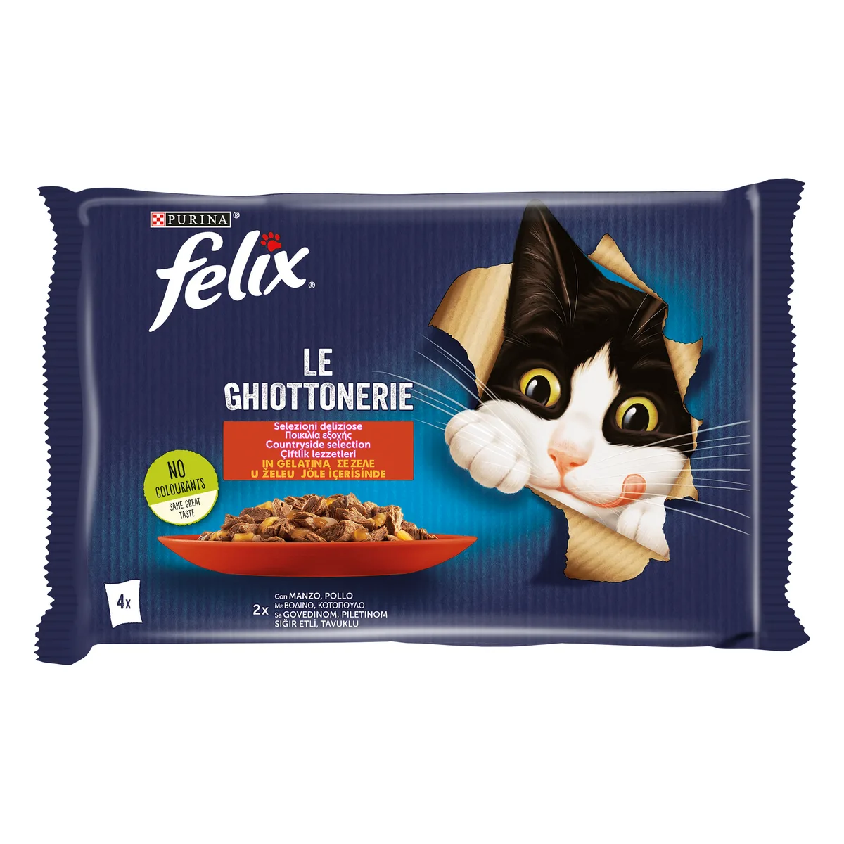 Felix Sığır Etli Tavuklu Kedi Yaş Mama 4*85 g