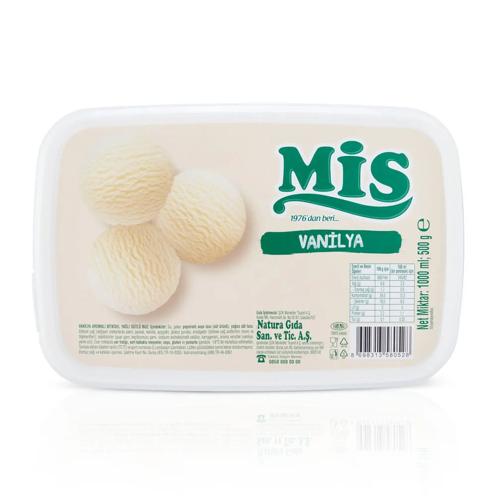 Mis Vanilyalı Dondurma 1 L