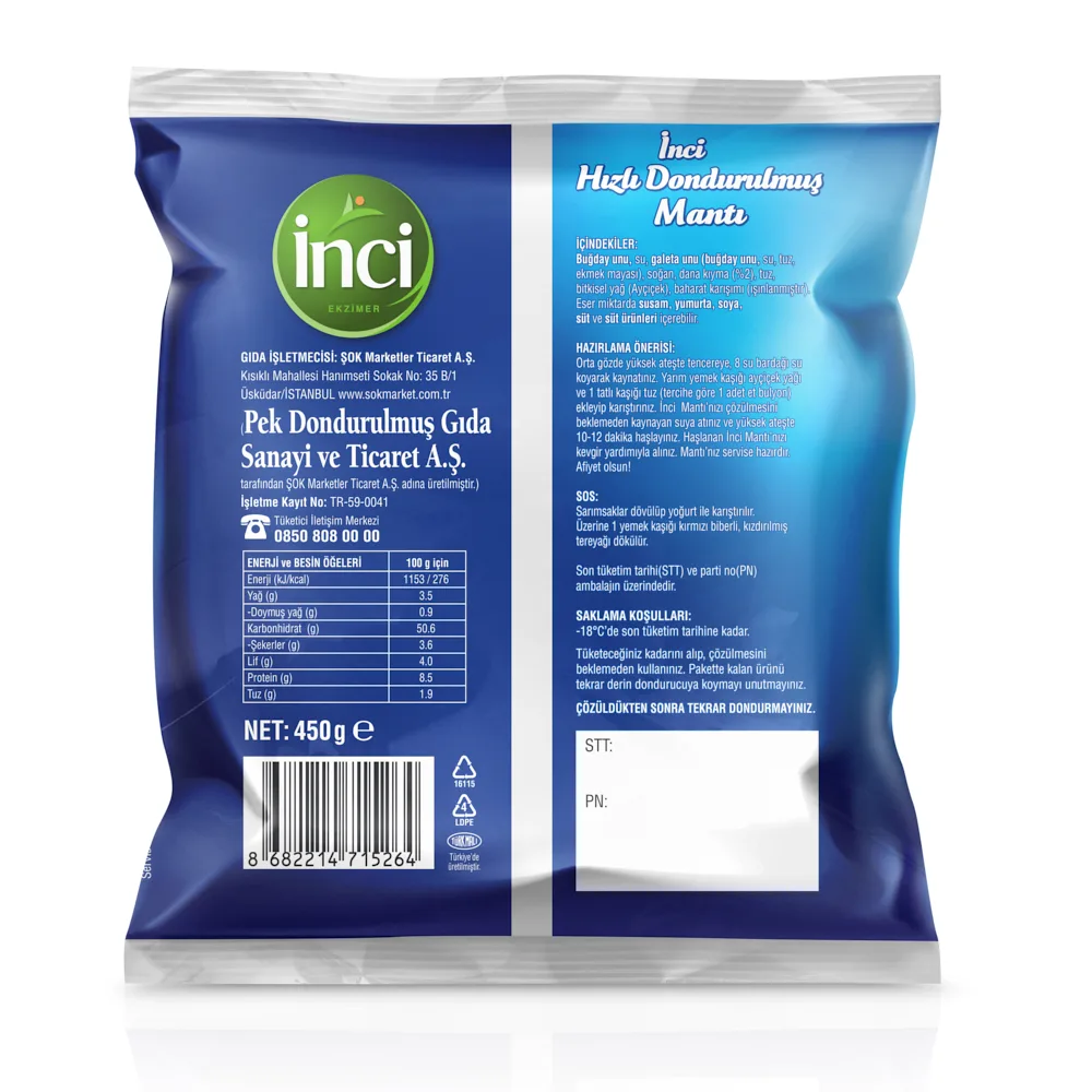 İnci Kayseri Mantısı 450 g