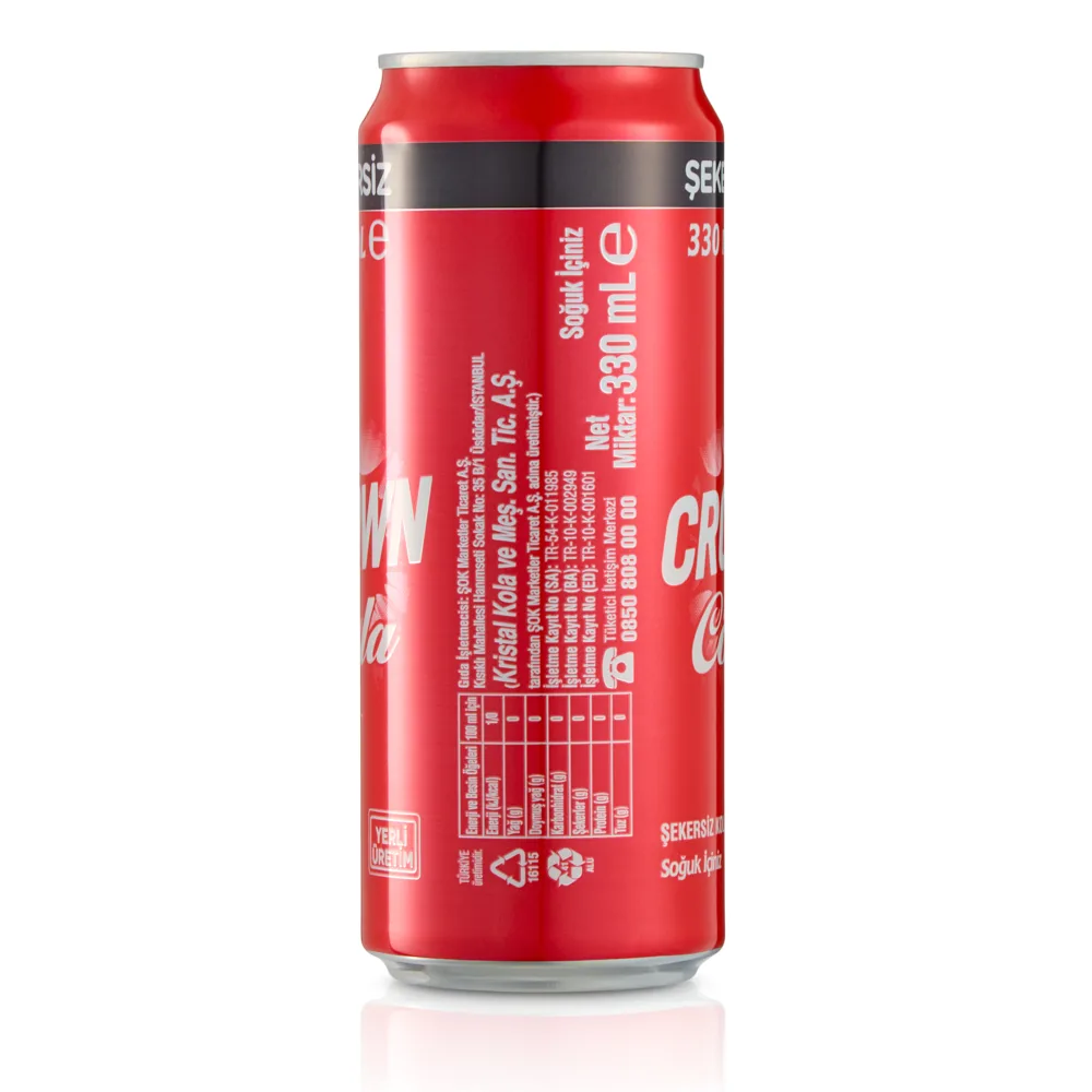 Crown Cola Şekersiz Kutu 330 ml