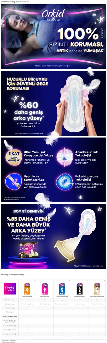 Orkid Platinum Gece Ekstra 10 Adet