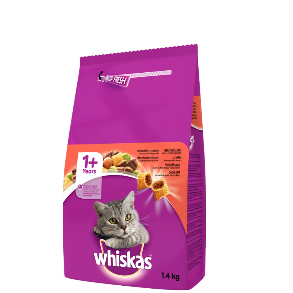 Whiskas Kedi Maması Sığırlı 1+yaş 1.4 Kg