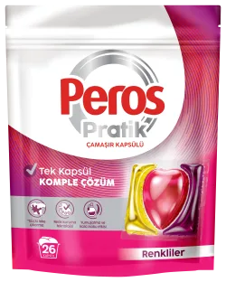 Peros Pratik Pods Çamaşır Kapsülü Renkliler 26'lı