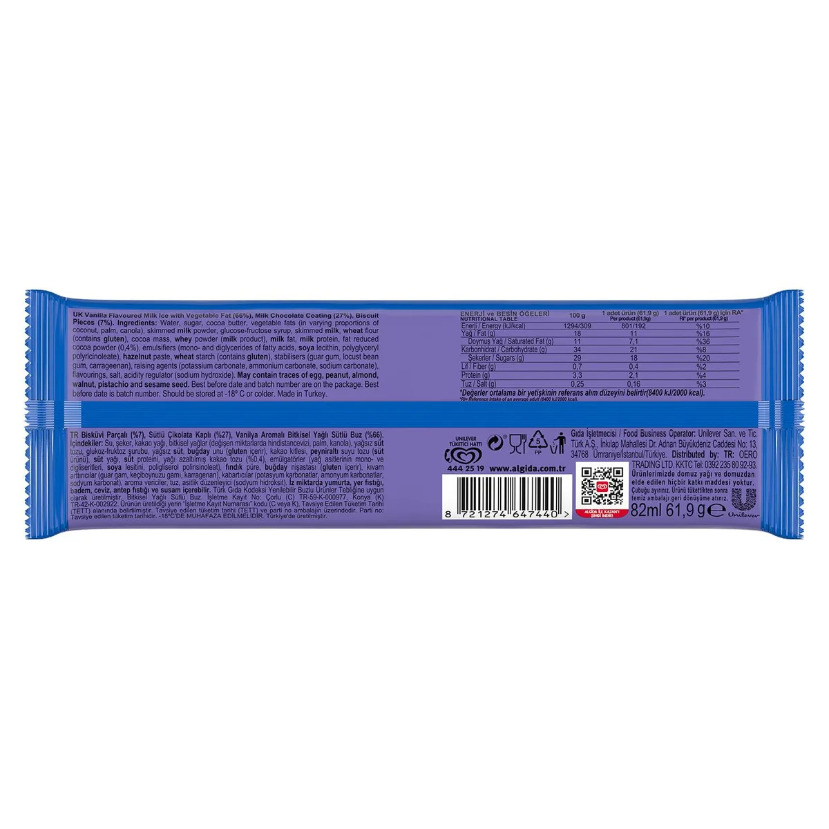Algida Oreo Milka Stick 82 ml