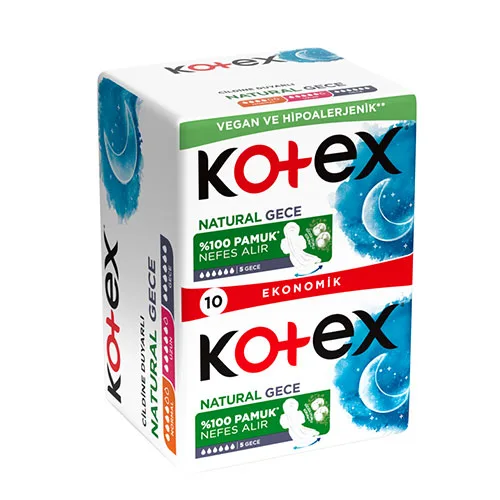 Kotex Natural Gece 10'lu