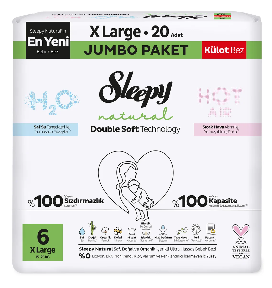 Sleepy Double Soft Külot Bebek Bezi Xl 20'li