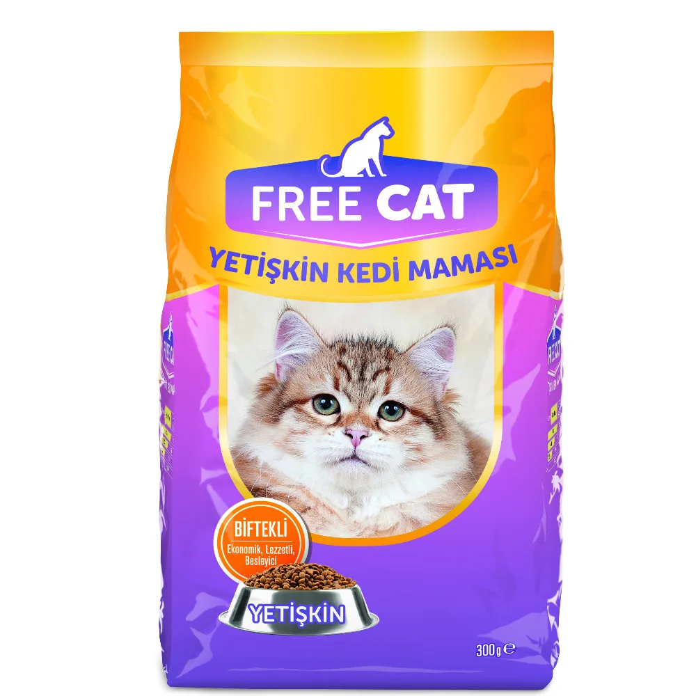 Free Cat Yetişkin Kedi Maması Biftekli 300 g