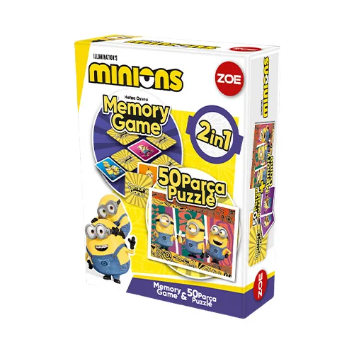 Minions 100 Parça Puzzle + Memory Game 2'li Paket