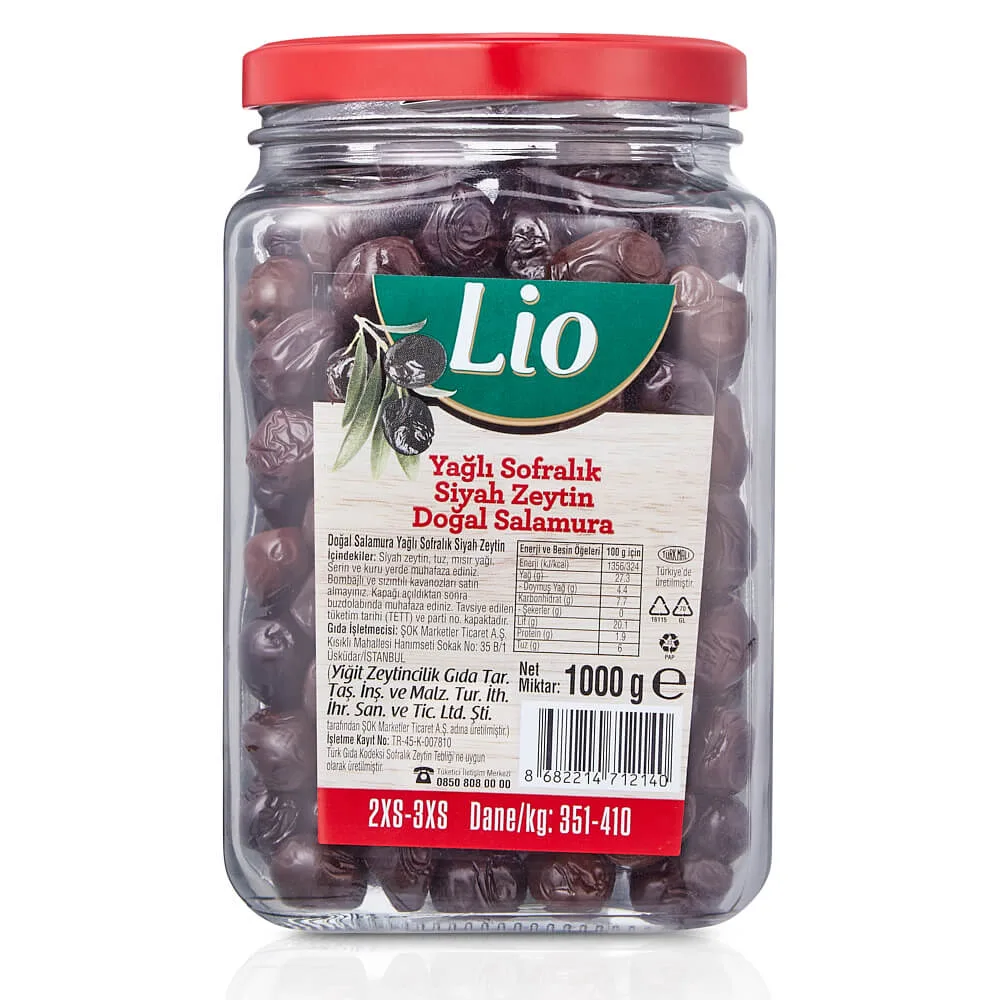 Lio Salamura Siyah Zeytin (351-410) 1 kg