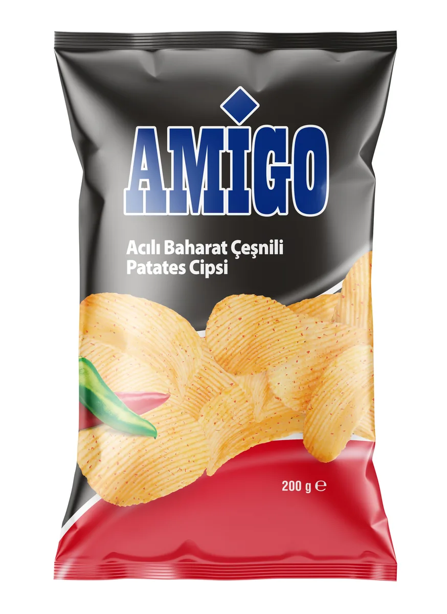 Amigo Acı Baharat Çeşnili Patates Cipsi 200 g