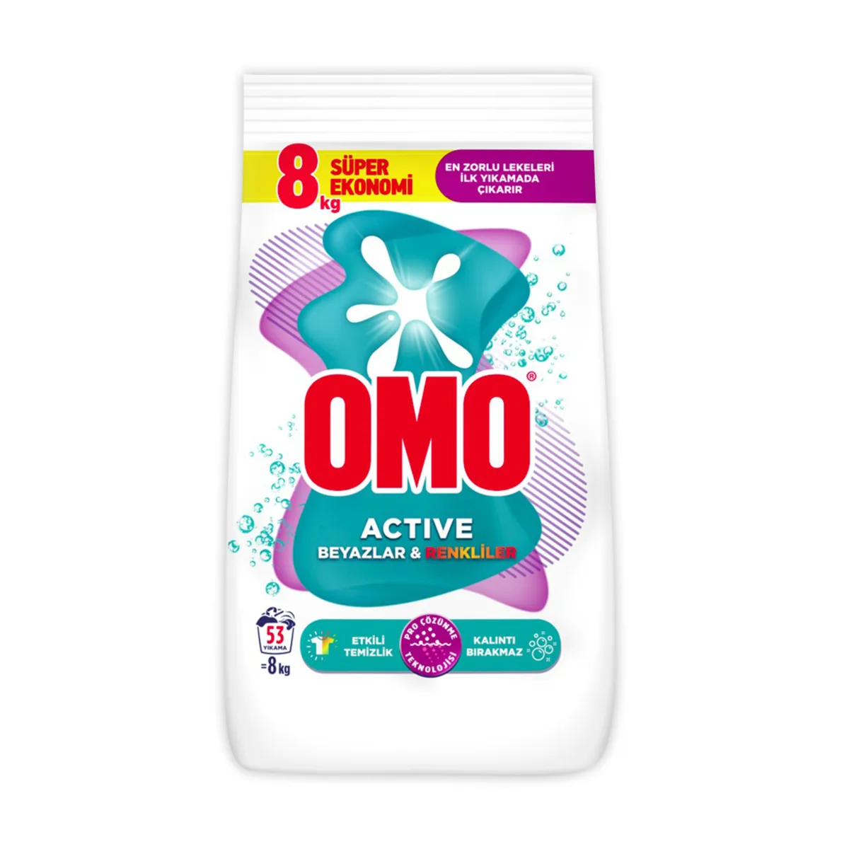 Omo Active Toz Deterjan Beyazlar Ve Renkliler 8 Kg