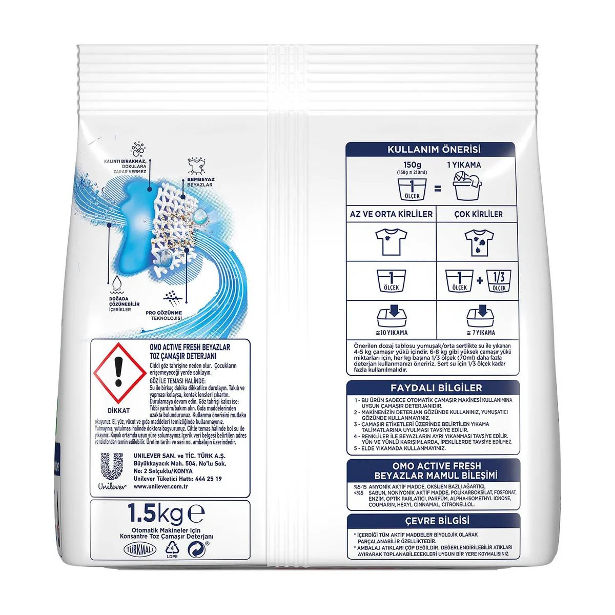 Omo Matik Active Fresh Toz Deterjan 1.5 Kg