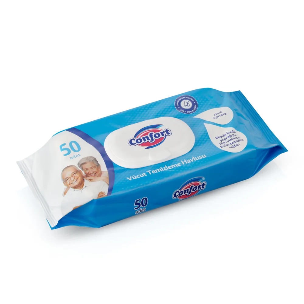 Confort Vücut Temizleme Havlusu 50 Adet
